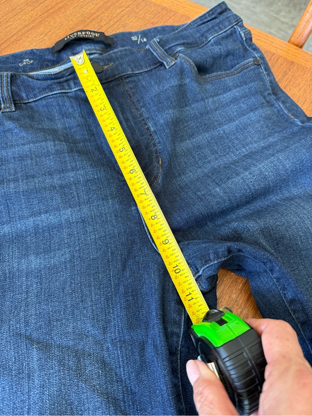 Liverpool Dark Blue Cuffed Straight Jeans - Picture 5 of 7